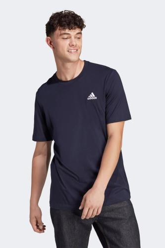 Adidas ανδρικό T-shirt μονόχρωμο με κεντημένο contrast λογότυπο 